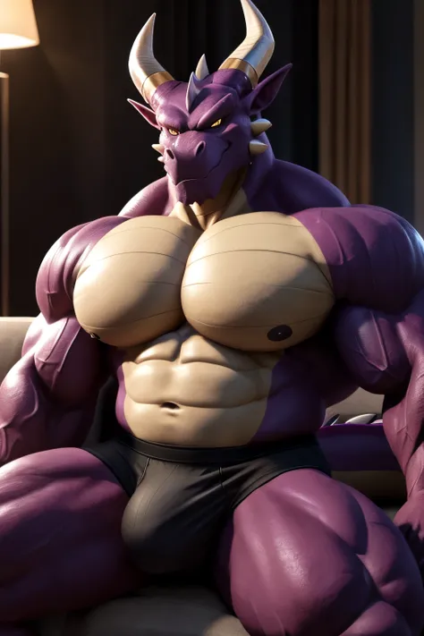 score_9, score_8_up, score_7_up, Marikoh, purple skin, dragon, horns, nose horn, two head horns, muscle gut, Dragonball Z, 8K, In'ei, hiaroscuro, depth of field, volumetric lighting, perfect hands, perfect proportions, big body, bulky, bulky, muscular anth...