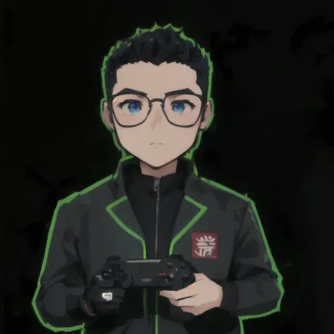  a cartoon of a man holding a video game controller,  transmissor do Twitch / player ludwig, IG Studios Anime Style , anime art style trigger ,  1024px profile picture,  Chinatown art style from GTA , Videogame Avatar, cartoon artstyle, upper body 2d game ...