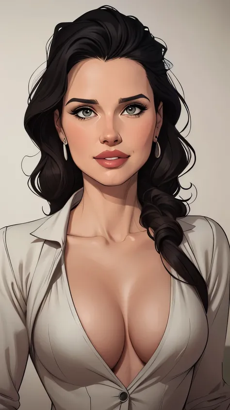  cartoon style:1.2), Geena Davis  Brazilian woman drawing ART Artline woman Cartoon image of a woman ,  sexy clothes  ,  fearless super brave girl  , Illustrates??the cartoon style wavy black hair,  cartoon art style ,  cartoon art style , digital illustra...