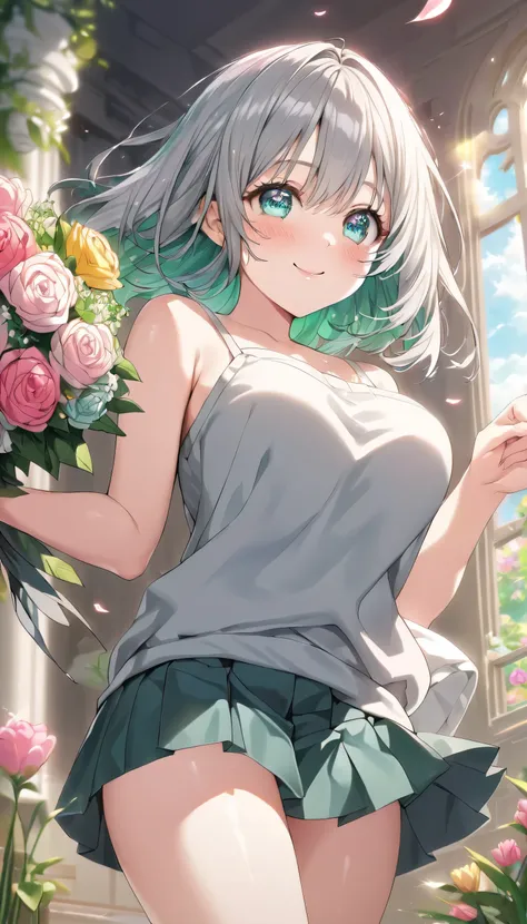 ((ultra-detailed)), (highly detailed CG illustration), (best quality:1.2), ultra-highly detailed, colorful composition, artistic photoshoot, 1girl, solo focus,  ((thigh to top:1.4)), ((cowboy shot:1.4)), moe anime character, age girl, dainty facial structu...