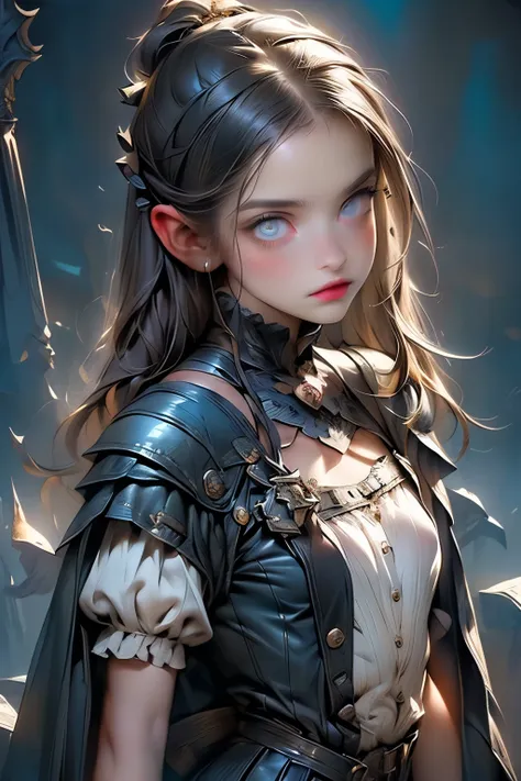 ((best quality)), ((masterpiece)), (detailed), (1girls), a female occultic knight, witch, knight, wielding a magical sword the blade of which seems to flicker in and out of reality, perfect face (((mastepiece, of the highest quality, super detailed))), pho...