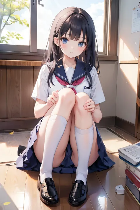 school uniform、 white high socks、shoes、 Adult Girls 