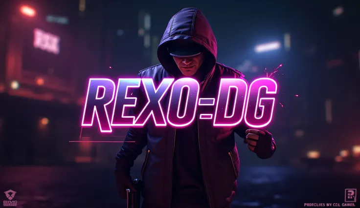 A PROFILE PICTURE FOR A GAMING CHANNEL THAT SAYS Rexo_SAY THAT THE WORD REXO_DG IS IN CAPITAL LETTERS