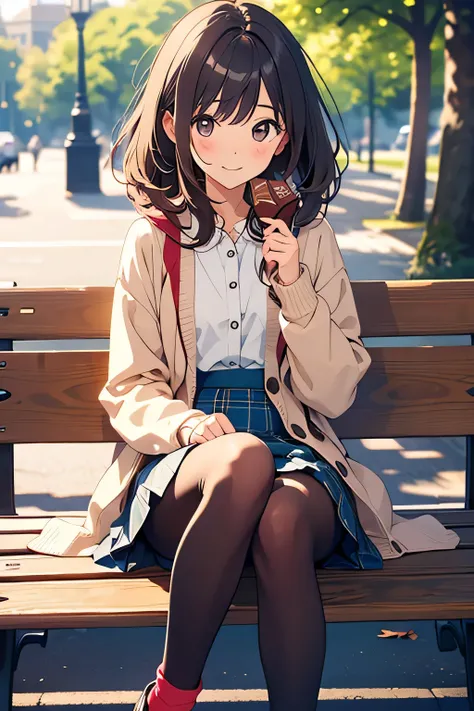  top quality、 high resolution、( high definition:1.2)、masterpiece、 detailed background、age beauty、
On a park bench、 try to take a small chocolate out of the bag and slide her hands 、 the girl who falls to the ground 、「 oh... that chocolate is... 」Even thoug...