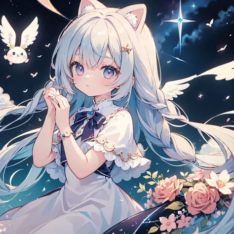 ((( best detail、 top quality、 The greatest masterpiece of )))、Villain、Fluffy、Fluffy、There is a cute stuffed animal called 、 Hoshi no Tsukaima on top of my head。、Angelic AI