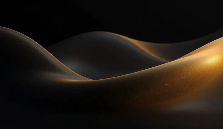 Create an abstract black and gold gradient image with 8k resolution