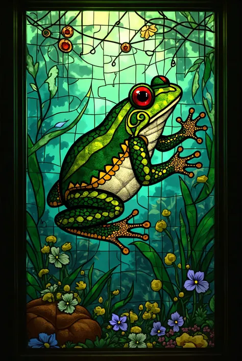  Intricate Stained Glass Inspired by a Closeup of a Box Containing a Puzzle , Louis Comfort Tiffany inspired jigsaw puzzle,  Shutterstock ,  Process Art , Puzzle Art ,  Stained Glass art,  Stained Glass style, backlit  Stained Glass, intricate  Stained Gla...