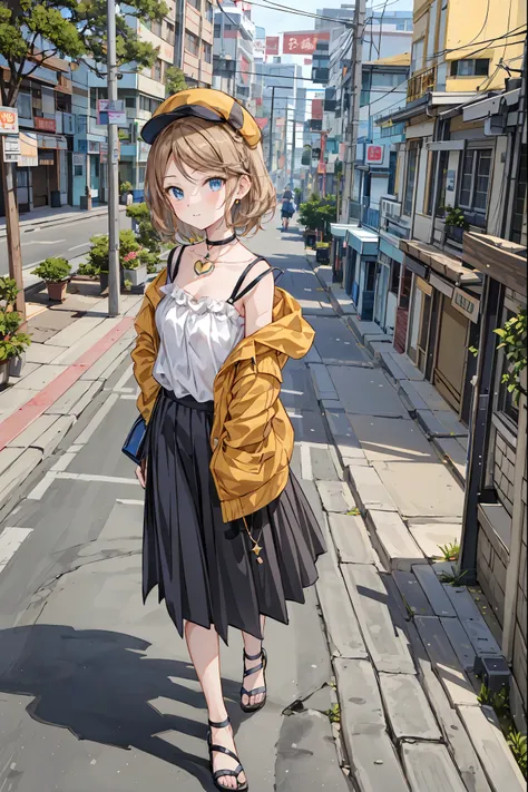 Yo Watanabe, Yu Watanabe,  Hair， shortcuts， messy hair， short braided hair， Neat ， slender beauty ，Dignified posture， small breasts， beautiful feet， her charming grayish blue eyes shine like stars， vibrant colors, beautiful eyes,A delicate smile, textured ...