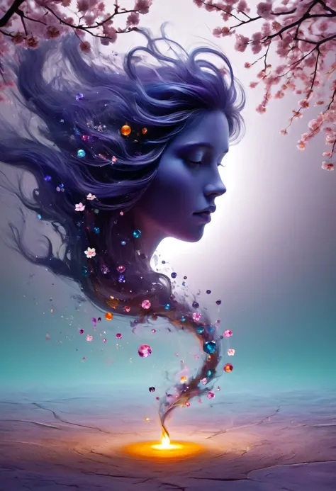 You are an experienced illustrator , who can convey emotions through visual language . Your task is to create an illustration , reflecting inner emptiness and loneliness , silhouettes as a book cover about a psychological crisis . **The concept:** 1. ...