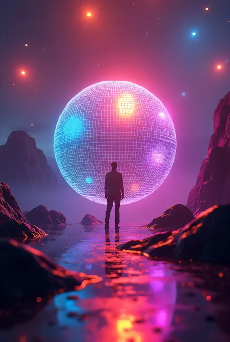 A colorful stylish image from disco balls