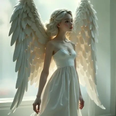 ( Masterpiece, top quality:1.2), 1 angel doll, Alone, Small Wings,