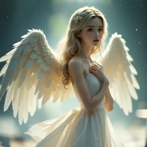 ( Masterpiece, top quality:1.2), (1 angel doll), Alone, Small Wings,