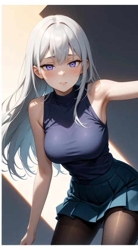 upper body, Random Sexy pose , ((Ultra detailing)), (very aesthetic, best quality, ultra detailed), intricate details, 1girl, 1 girl, curvaceous but slender body, silver hair,((Detailed eyes)), ((Beautifull eyes)), ((prefect eyes)), sharp jawline, long hai...