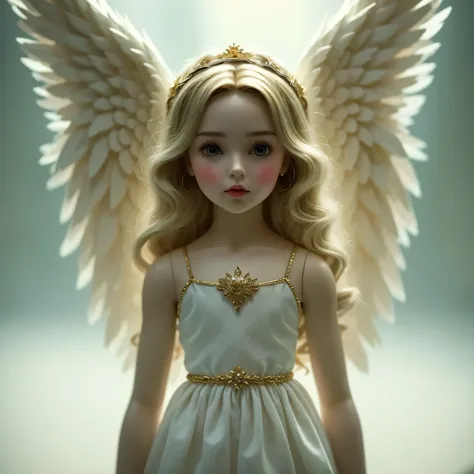 ( Masterpiece, top quality:1.2), (1 angel doll), Alone, Small Wings, Kind Face、