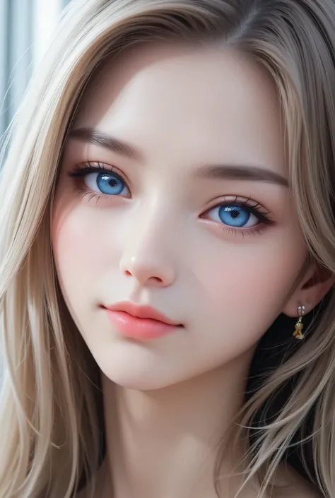 (super cute young face:1.3),(sparkling clear attractive large glowing eyes:1.5), (japanese idol face:1.5),very beautiful cute girl,(baby face:1.4),cheerful happy smile,exquisite smooth and silky long brown straight hair,fair skin,(happy cheerful smile),pro...