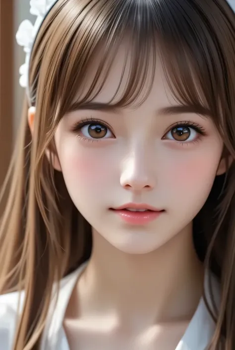 (super cute young face:1.3),
(full body shot:1.5),
(sparkling clear attractive large glowing eyes:1.5), (japanese idol face:1.5),very beautiful cute girl,(baby face:1.4),cheerful happy smile,exquisite smooth and silky long brown straight hair,fair skin,(ha...