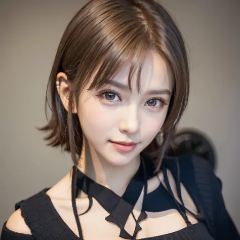 (8k, Realistic, RAW Photos, Highest quality: 1.3), (One Girl), とてもbeautiful, (Realistic Face), (boyish, Silver color very short hair), beautiful , A brilliance that captivates the viewer, beautiful expression, beautiful breasts, (Realistic Skin), beautiful...