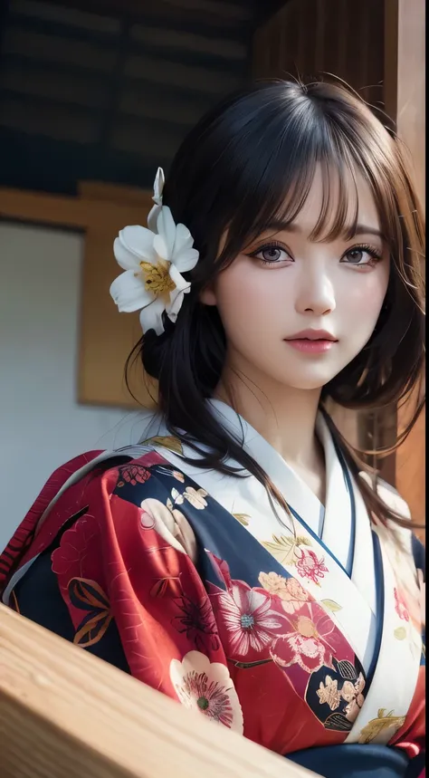 masutepiece, Best Quality, Illustration, Ultra-detailed, finely detail, hight resolution, 8K Wallpaper, Perfect dynamic composition, Beautiful detailed eyes, Kimono