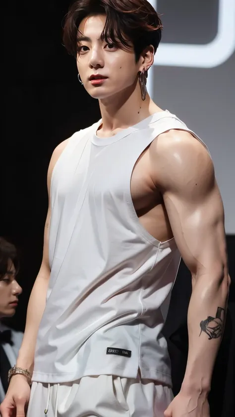 Jungkook BTS, muscular and marked