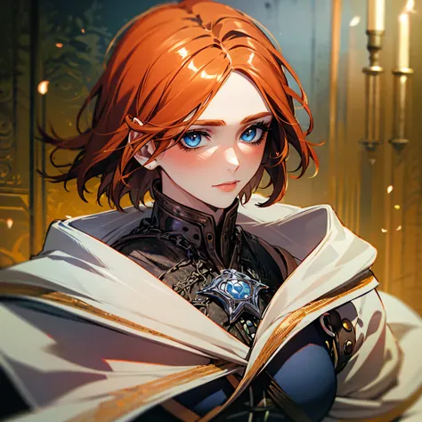 DALeliana, medium hair, orange hair, Blue eyes