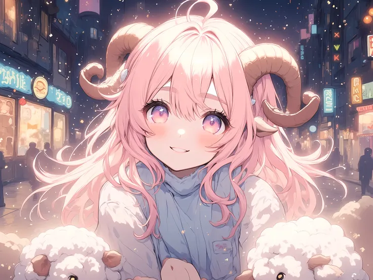 (masterpiece, best quality, extremely detailed, absurdres, very aesthetic), dutch angle, cowboy shot, (highly detailed background, lighting), (sheep girl\super detailed skin, detailed beautiful face and eyes, Big and soft anime eyes, Thick eyebrows:1.1,Flu...