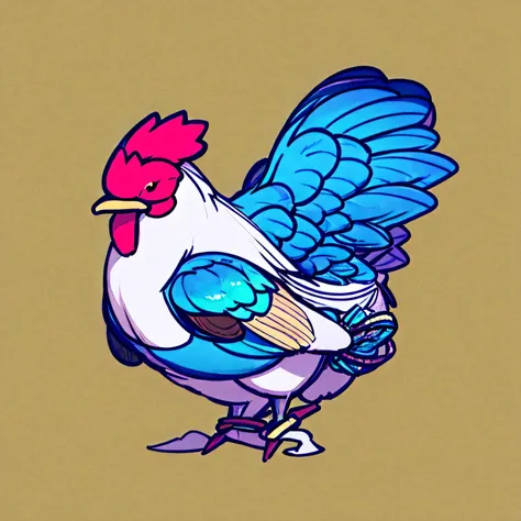 chibi,(white rooster(bird)),(manga style), (sketch), (illustration), master piece, best quality,