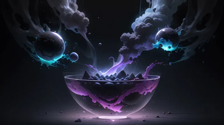 abyssaltech , Dark Energy,  ethereal, Dissolve, transparent ,abyss,
Bowl of fruit  ,