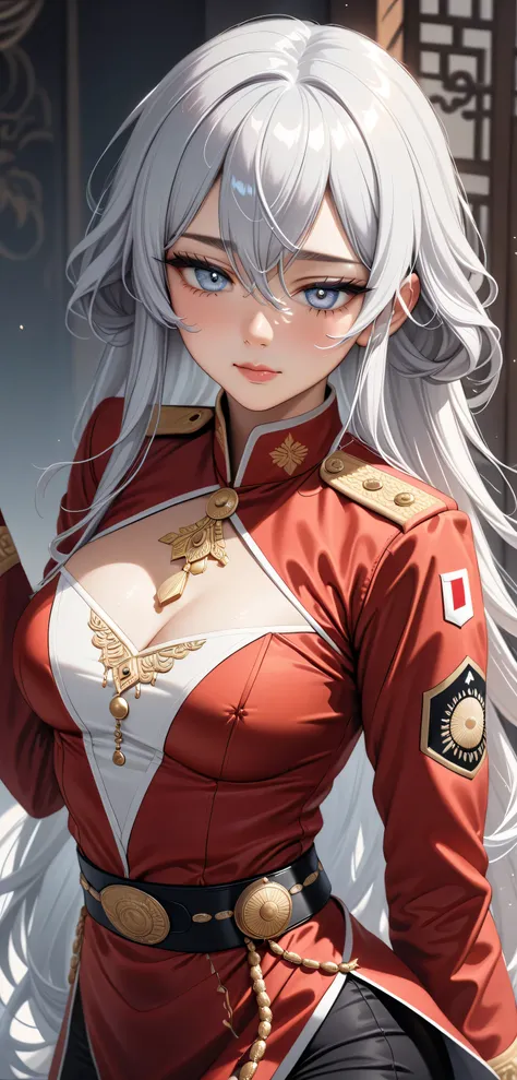 ((Random Sexy pose)), ((Ultra detailing)), (very aesthetic, best quality, ultra detailed), intricate details,
1girl, silver hair, silver eyes,((Detailed eyes)), ((Beautifull eyes)), ((prefect eyes)), long hair, Medium breasts, shy, Licking her lips, , indo...