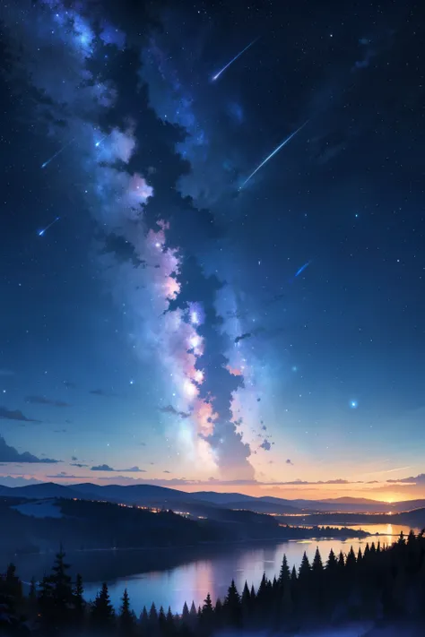 Beautiful starry scenery
