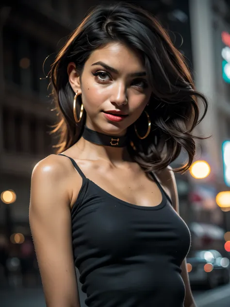 (best quality), (Masterpiece), (high resolution), (complicated details:0.2 Create a stunning realistic model of a 24-year-old woman with a perfect blend of European and Middle Eastern cinematic photo hipster woman,The lighting is soft, creating natural sha...