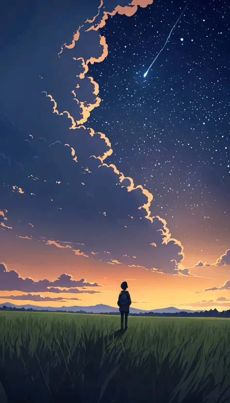 Cloudy, textured clouds anime style Alone man lay down under the stars
, Makoto Shinkai Cyril Roland, 4k anime art wallpaper, 4k anime art wallpaper, Animated background, 8K anime art wallpaper, Animated background art, Animated landscape wallpaper, Amazin...