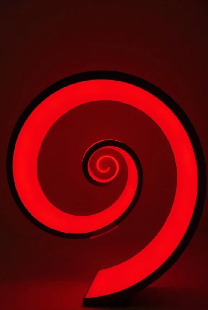 RGB lamp in spiral downward type vertigo red with black