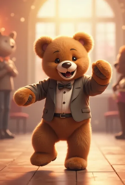 Image of a dancing male teddy bear 