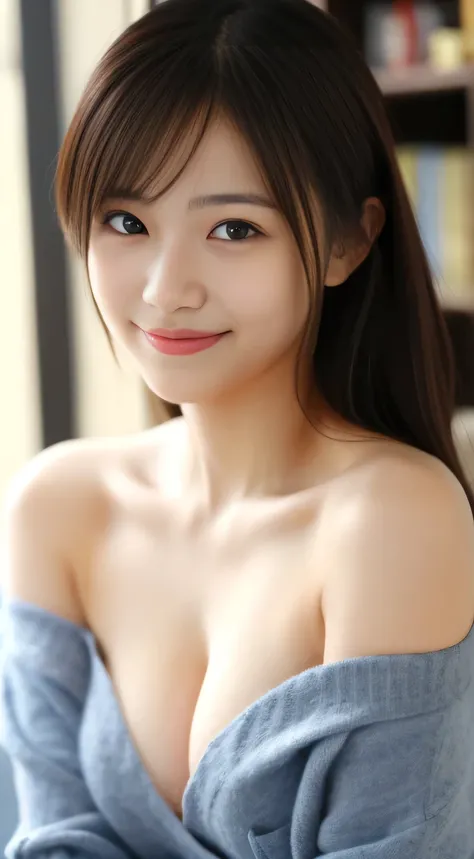 masterpiece,best quality,(Japanese girl),((Beautiful girl)),cleavage,(off shoulder:1.2),(perfect body beauty:1.2),(shy smile),