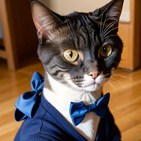 Cat with bow tie