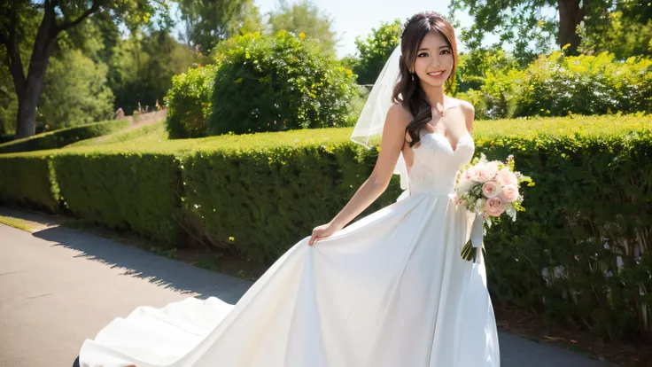 wedding dress　Woman in her 20s　smile