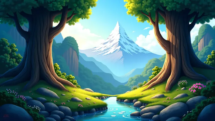 Mountain forest scenery