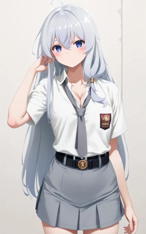 upper body, elaina, anime style, Random Sexy pose , ((Ultra detailing)), (very aesthetic, best quality, ultra detailed), intricate details,
1girl, silver hair, blue eyes,((Detailed eyes)), ((Beautifull eyes)), ((prefect eyes)), sharp jawline, long hair, sh...