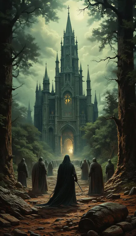 The group infiltrates an abandoned cathedral , where they discover that knights have been sacrificing villagers to feed the shadows. An epic battle breaks out , and the sorceress must decide whether to use forbidden magic to save her companions , riski...