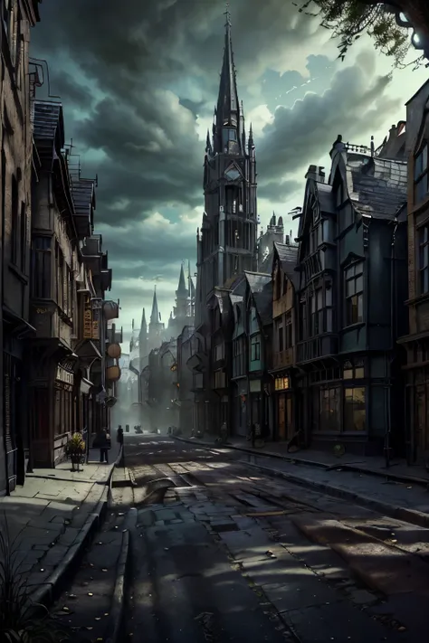 ((best quality)), ((masterpiece)), extremely detailed, delicate texture, aesthetic gothic collection, general term for (gothic architecture, art, fashion, literature, thought, style, and culture), gothichorrorai, (sinister), (dark), (gloomy), ((Victorian e...