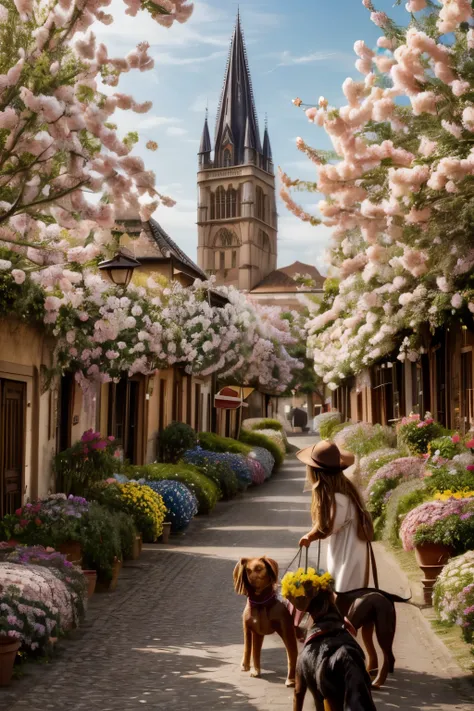 a dream country with licorice trees and candy floss leaves, chocolate dogs and candy flowers, a land of sweets, with little birds made of cream puffs and marzipan kittens...