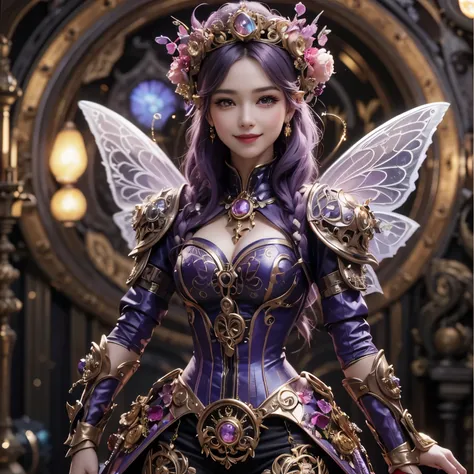 The decoration of the Golden Royal Family, a fairy with a cute, ish smile, is beautiful,Glitter Energy,