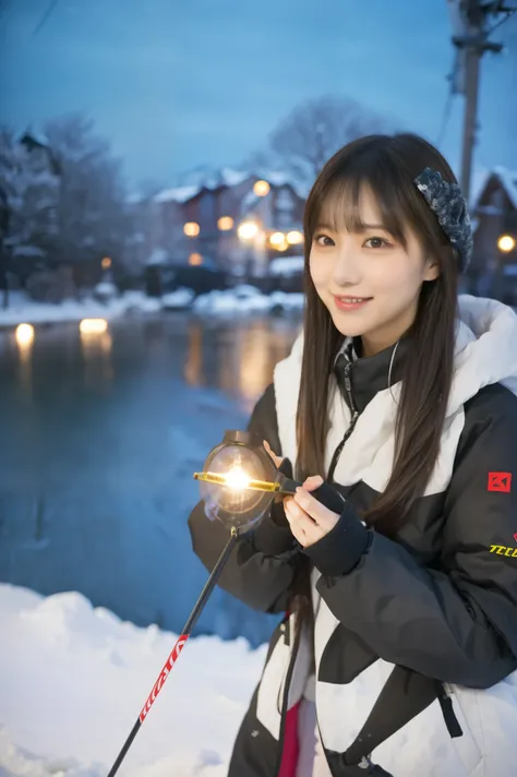 in the seat, (Wear ski wear:1.2), ( in a loop , Don't Wear the Best Quality ), ( exist, photorealistic :1.4), Masterpiece, (( Knee-length shots )), so delicate and beautiful, 非常に Detailsなアウトドア , 2k wallpaper, wonderful, ...