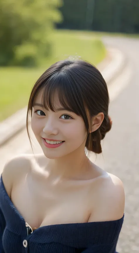 masterpiece,best quality,(Japanese girl),((Beautiful girl)),cleavage,(off shoulder:1.2),(perfect body beauty:1.2),(shy smile),From slightly above