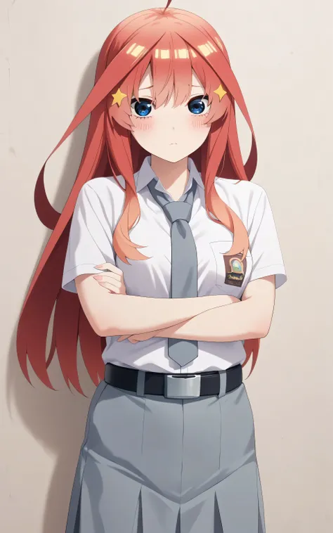 upper body, Itsuki nakano, anime style, Random Sexy pose , ((Ultra detailing)), (very aesthetic, best quality, ultra detailed), intricate details,
1girl, Long hair, blue eyes,((Detailed eyes)), ((Beautifull eyes)), ((prefect eyes)), sharp jawline, long ha...