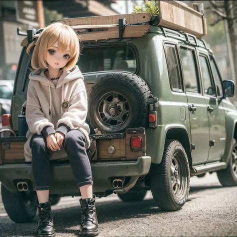           Armin Girls、  chibi        、       ride in a jeep       