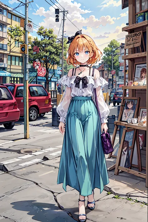 Yo Watanabe, Yu Watanabe,  brown hair， Shortcut，Messy Hair， short braided hair， Neat ， slender beauty ，Dignified posture， small breasts， beautiful feet， her charming grayish blue eyes shine like stars， vibrant colors, beautiful eyes,A delicate smile, textu...