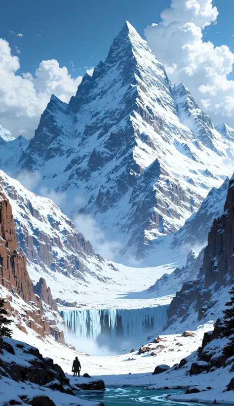 Beautiful winter mountain