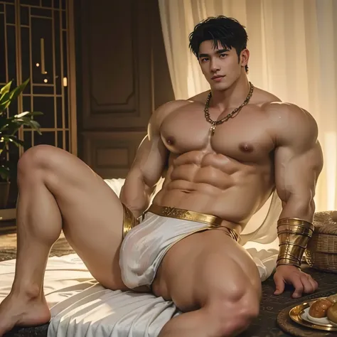 A strikingly handsome 18-year-old Chinese angelic young man with a youthful, boyish face that exudes innocence and charm. His features are distinctly East Asian, with soft yet masculine contours, a fresh, -like appearance, and captivating single eyelids th...