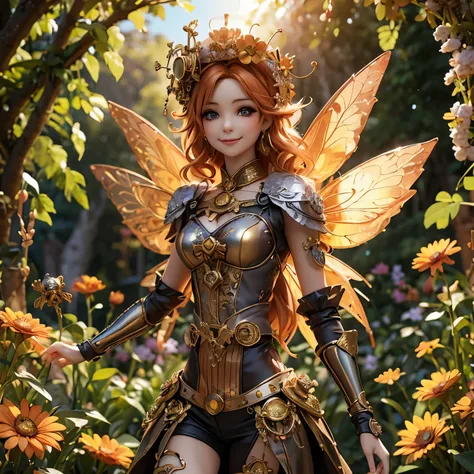 The decoration of the Golden Royal Family, a fairy with a cute, ish smile, is beautiful,Glitter Energy,